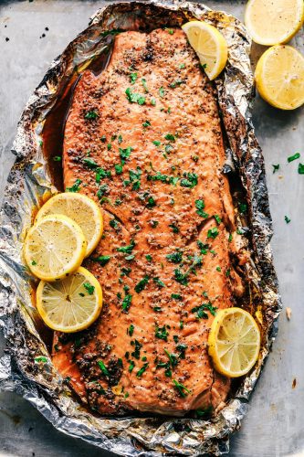 Garlic Brown Sugar Glazed Salmon (The Best Salmon Ever!) – Miss Happy ...