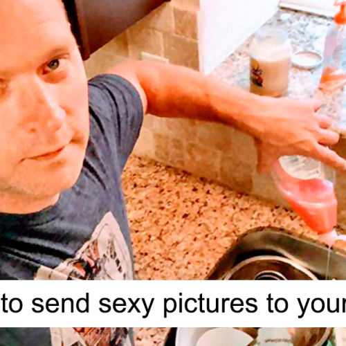 Guy Poses For Hilarious “Sexy” Shots For His Lady And It Goes Viral